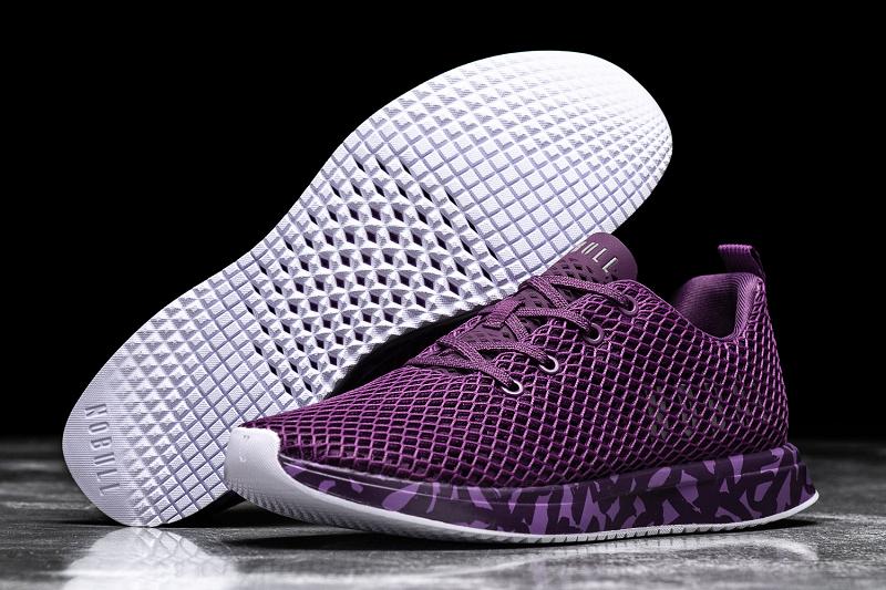 Purple Nobull Toomey Mesh Runner Men's Running Shoes | CA Q1037M